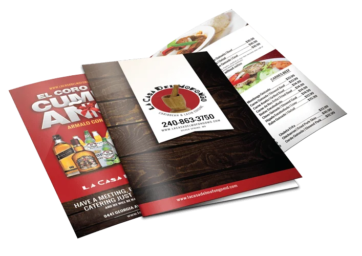 Menu Mofongo Printed in New York